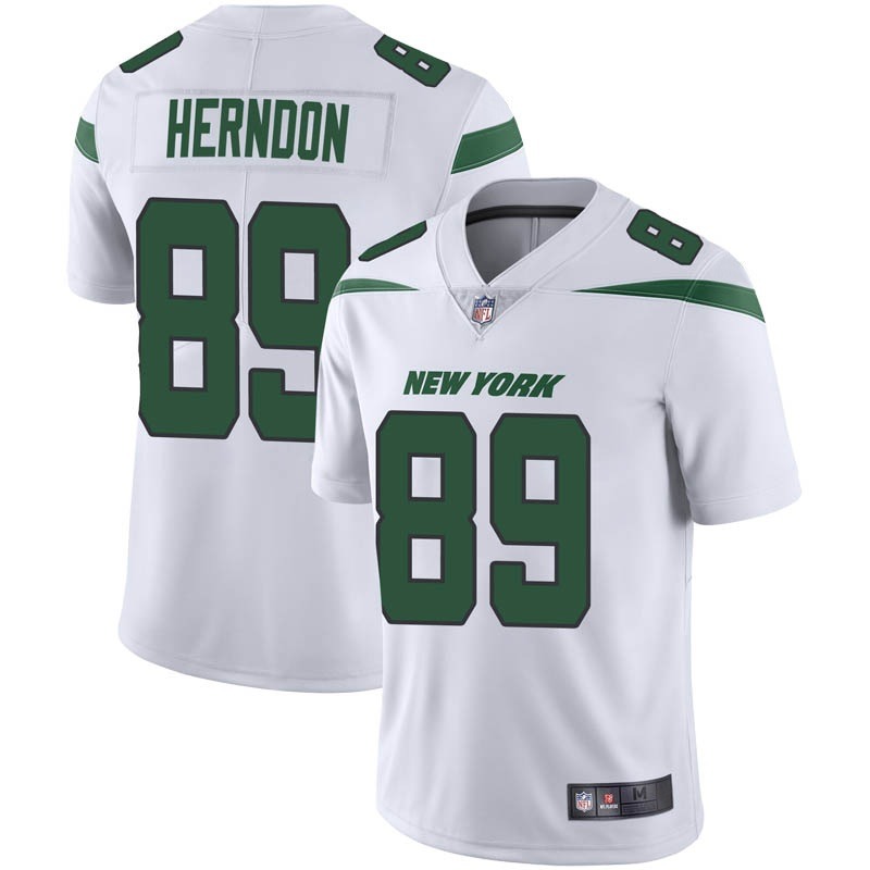 Men's New York Jets #89 Chris Herndon White Vapor Untouchable Limited Stitched Jersey